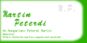 martin peterdi business card